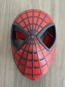 Marvel SPIDERMAN Red & Navy Hard Plastic Face Mask 2012 Hasbro Columbia Pictures - Picture 1 of 6