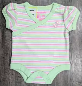 Baby Girl Clothes New Garanimals Preemie Green Pink Butterfly Bodysuit - Picture 1 of 2