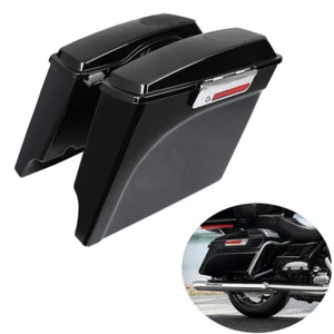 5" Extended Saddlebag Speaker Lids Fit For Harley Road King Electra Glide 93-13 - Picture 1 of 12
