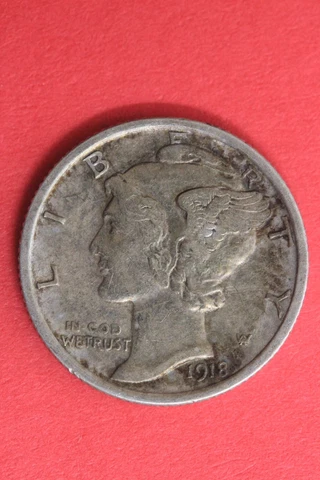 1918 P Silver Mercury Dime Exact Coin Shown Fast Flat Rate Shipping OCE 35 Cover
