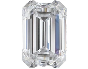 0.71ct Diamond IGI Certified Lab grown EMERALD D SI2 Solitaire for Jewellery - Picture 1 of 14