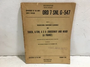 ORD 7 SNL G-547. Camión, 6 toneladas, Brockway/Ward La France. Modelos C666, F666.1952 - Imagen 1 de 6