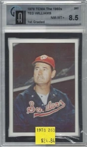 TED WILLIAMS HOF Boston Red Sox WASHINGTON SENATORS 1978 TCMA #260 GAI ‘8.5’ - Picture 1 of 2