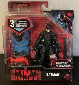The Batman DC 4” Action Figure w/ 3 Accessories & Mystery Card (Spin Master) NEW - Picture 1 of 2