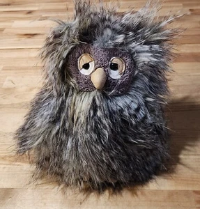 Jellycat London Retired Orlando Owl Fuzzy Sleepy Brown Gray 10" Plush - Picture 1 of 3