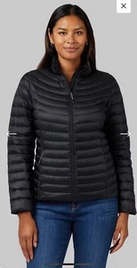 32 Degrees Women’s Ultra Light Down Packable Jacket Size XL Black - Picture 1 of 10