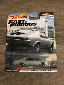 C ∞ Hot Wheels Premium 2021 Fast & Furious: Fast Superstars ∞ Chevy Nova SS de 1970 - Imagen 1 de 3