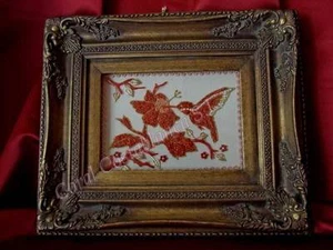Imagen de coral vintage, coral rojo natural, 2d aves florales escultura coral - Imagen 1 de 3