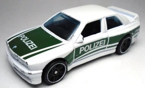 2011 HOT WHEELS BMW M3 POLIZEI WHITE 1:64 DIECAST 2 3/4" POLICE CAR WITH GREEN - Picture 1 of 6