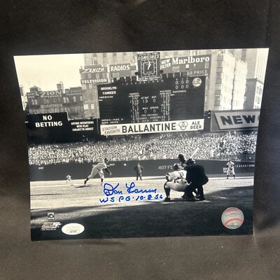 DON LARSEN SIGNED 8x10 New York YANKEE STADIUM PHOTO JSA -1 # - Image 1 of 3