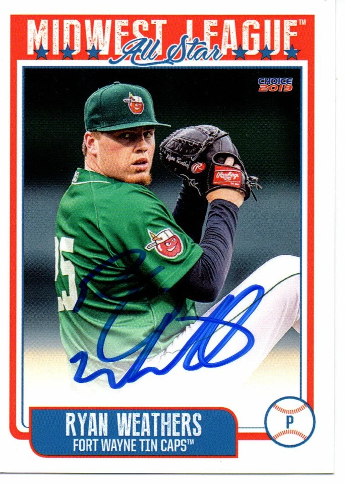 Ryan Weathers 2019 Fort Wayne Tin Caps Midwest League All Star Game Signed Card - Image 1 of 1
