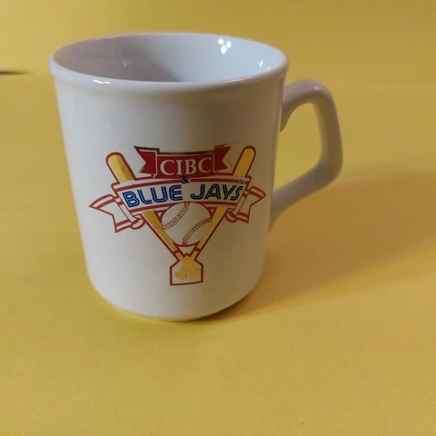 VINTAGE TORONTO BLUE JAYS COFFEE TEA MUG CUP CIBC BANK MADE IN ENGLAND MLB RARE Cover