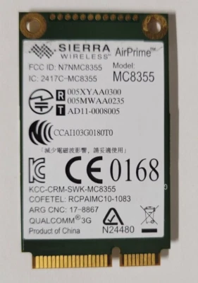 Genuine Sierra AirPrime Qualcomm 3G WWAN Wireless Card MC8355 Motion - image 1 of 2