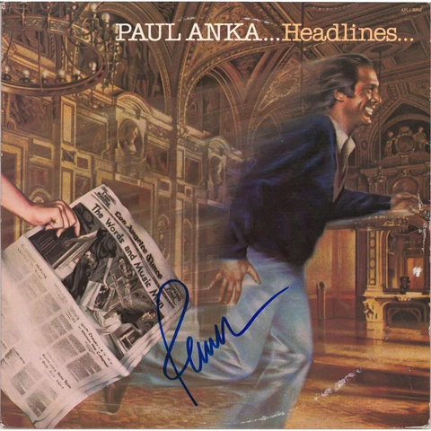Paul Anka Autographed Headlines Album JSA Fanatics Authentic Certified Cover
