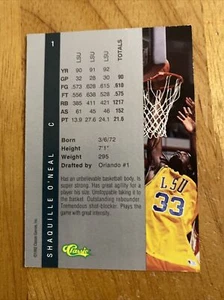 1992 Classic Four Sport Shaquille O'Neal Orlando Magic #1 Basketball Card - Picture 1 of 5