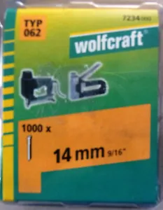 Wolfcraft Tackernägel Typ062 14mm 7234000 1000 Stück - Bild 1 von 1