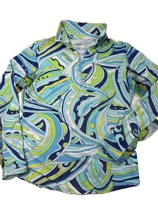 Ibkul Strick Netzeinsatz Stehkragen Langarm Viertelreißverschluss Golf Top Damen Small - Bild 1 von 10