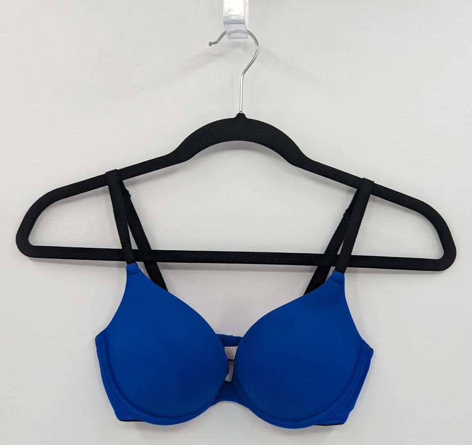 Victoria's Secret PINK Bra 32C Mid Blue Push Up-READ - Image 1 of 4