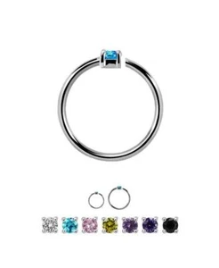 925 Sterling Silver Nose Ring Tragus Daith Helix Ear Cartilage Septum Hoop 20G - Picture 1 of 8