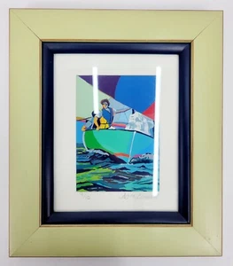 Original Siebdruck auf Papier von Segelbooten/Seglern (signiert & nummeriert) - Bild 1 von 6