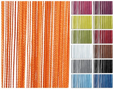 Fadenvorhang Türvorhang 50x3000 cm  Fadengardine uni Farben - Bild 1 von 2