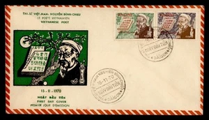 DR WHO 1970 VIETNAM FDC FAMOUS POET CACHET COMBO k69938 - Picture 1 of 2