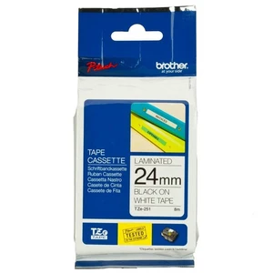 Brother TZe 251 - Cinta laminada - Negro sobre blanco - Rollo (2,4 cm x 8 m) - - Imagen 1 de 1