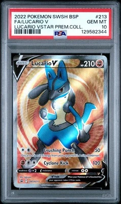Pokemon Premium Collection 213 2022 Lucario SWSH Black Star Promo PSA 10 Foto 1 de 4
