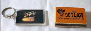 Deal/2 Country Legends Grill Keyring & Outlaw Dance Hall & Fine Vittles Matchbox - Picture 1 of 5