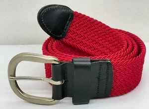 Vintage 80’s JC Penny TownCraft Stretch Belt Red Stitched (4049) LGE 38 40 READ - Picture 1 of 6