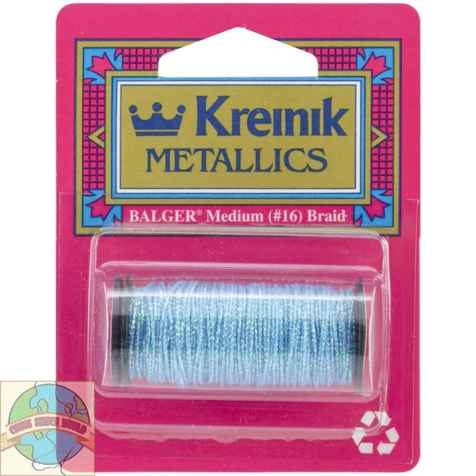 Kreinik Metallic Thread - 11 Yards of #9732 Blue Grass M #16 Braid #B3865 - Image 1 of 1