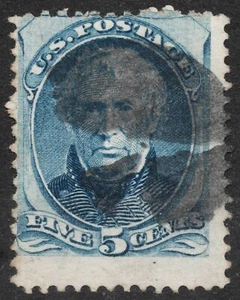 Sn:US #185 1879 5 cent US STAMP Zachary Taylor 1879 American Bank Note Co. - Foto 1 di 2