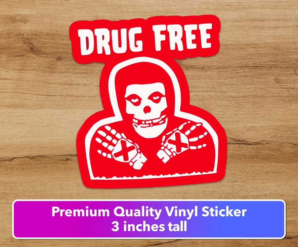 ALTHEASTIX Misfits Drug Free Music Premium Vinyl Decal Wall Sticker Free Shipping Punk