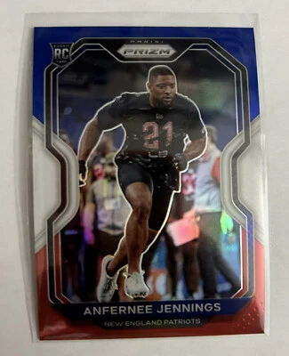2020 Prizm Anfernee Jennings Red White Blue Prizm New England Patriots #371 - Image 1 of 2