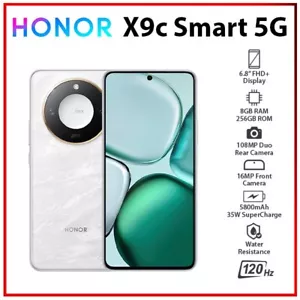(New) HONOR X9c Smart 5G 8GB+256GB WHITE Dual SIM Unlocked Android Mobile Phone - Picture 1 of 6