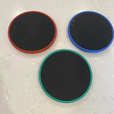 Guitar Hero  World Tour Replacement Set Of 3 Drum Pads RED GREEN BLUE #95519.805 - Image 1 of 2