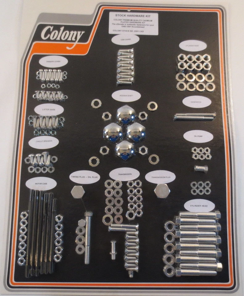 HARLEY KNUCKLEHEAD COLONY ENGINE TRANSMISSION HARDWARE KIT - Image 1 of 1
