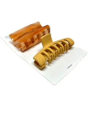 NEW Time And Tru Womens Claw Hair Clips 2 Per Pack Choose Your Color GRP2 - Image 1 of 4