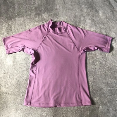 Patagonia Running Shirt Pink Crew Neck Outdoor Short Sleeve USA Girls Large - Image 1 of 4