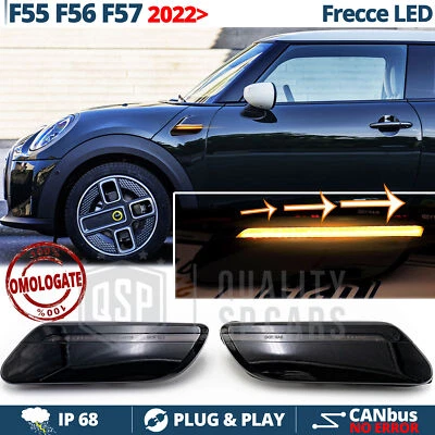 Frecce LED DINAMICHE Nere PER Mini Cooper F55 F56 F57 (Da 2022) Omologate CANBUS - Immagine 1 di 4