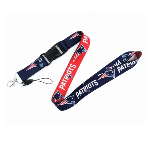 New England Patriots NFL Double-Sided Detachable Keychain Lanyard New Cover