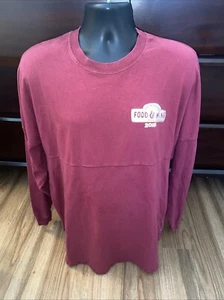Disney Spirit Jersey Large Maroon 2018 Epcot Food & Wine Festival Sparkle Letter - Picture 1 of 6