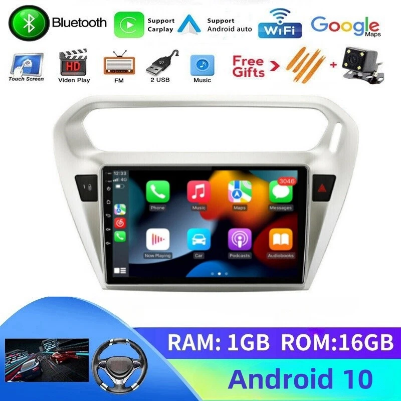 9" Para PEUGEOT 301 2014-2018 Android 10 Coche Estéreo Radio GPS Navegación Carplay Foto 1 de 4