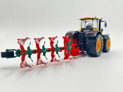 Britains JCB 8330 Fastrac Tractor & Kverneland 2300S Plough 1:32 Scale Model - Image 1 of 4