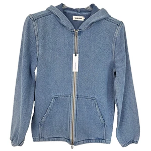Taylor Stitch Riptide Jacket Mens 38 Blue Washed Indigo Hoodie Heavy Preppy NEW - Picture 1 of 12