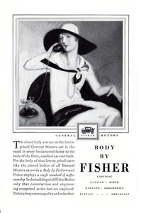 Vintage print auto car ad Body by Fisher GM McClelland Barclay art Phone 1928 - Picture 1 of 2