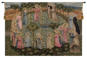 Roundance of Saints Italian Tapestry | Elegant Religious Wall Art Hanging - Picture 1 of 5
