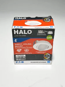 Halo HLA 4" Round LED Canless Adjust Gimbal Selectable Color HLA406VWFL9FS1EMWR - Picture 1 of 10