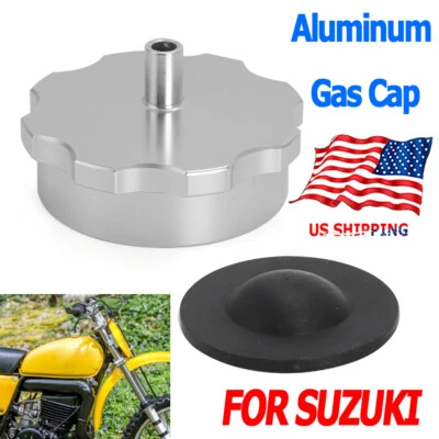 Gas Fuel Tank Cap For Suzuki RM80 RM100 RM250 RM370 TS75 TM100 TM125 Contender - Image 1 of 4