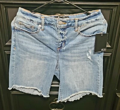 Energie Womens Juniors Bermuda Jeans Shorts Size 5 Fringe New - Image 1 of 3